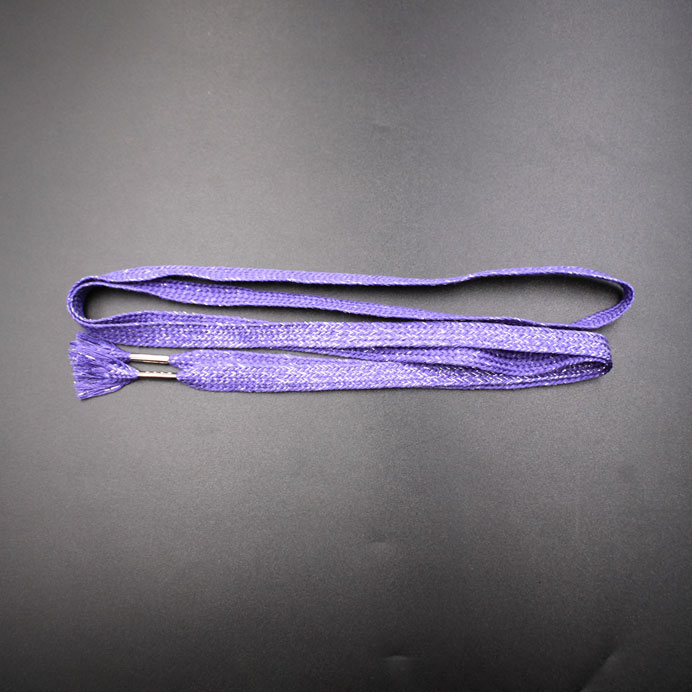 Glitter Purple Hoodies Cord With Metal Tip