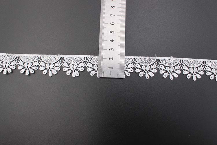 Lace Trim Border Flower Polyester Embroidery
