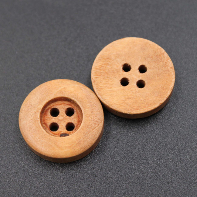 New Coming Round Wood Button