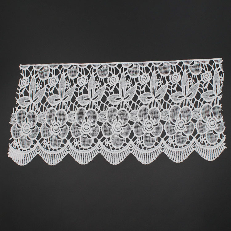 Non-elastic Polyester Embroidery Trimming Lace Fabric