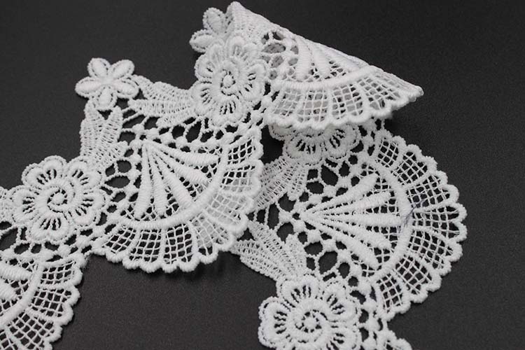 White 3D Floral Lace