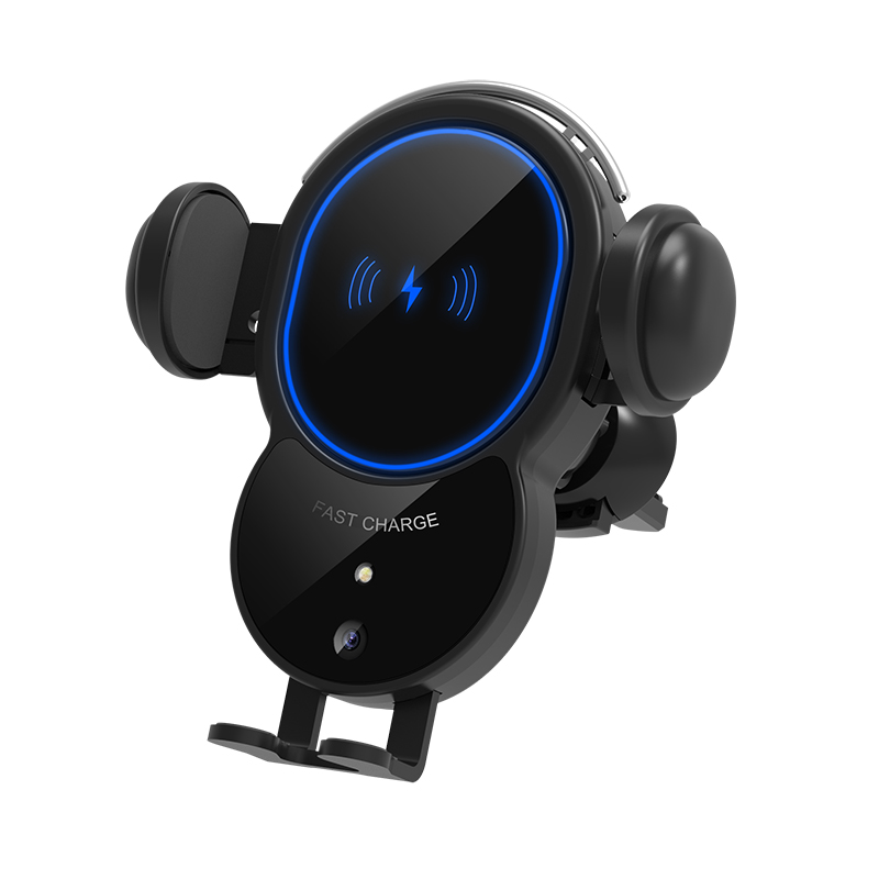 15W Automatic clamping wireless car charger air vent phone holder