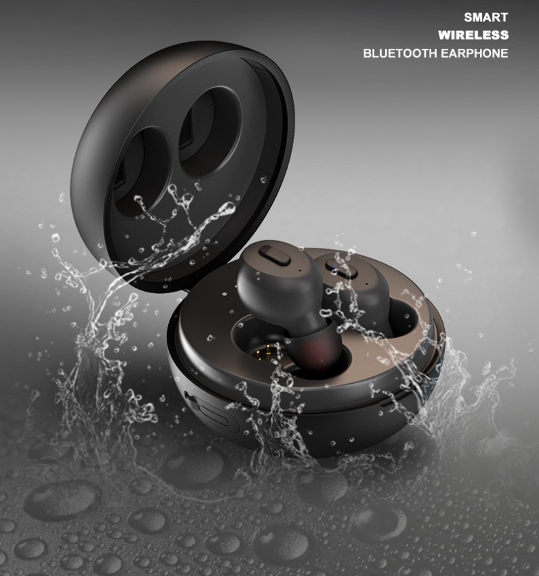 HY-X8 wireless charging waterproof bluetooth earphones