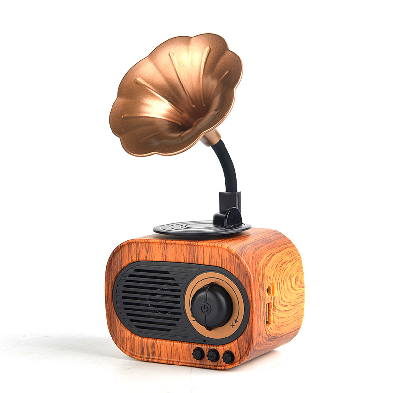 Classic Wood Grain Retro Style Bluetooth Speaker