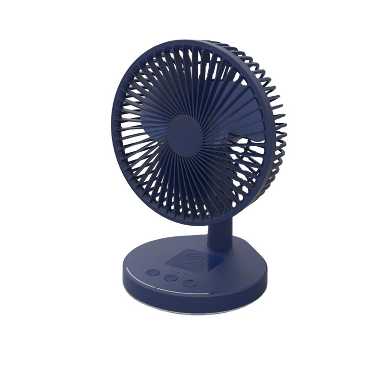 Rechargeable air cooler desktop fan with wireless charging function