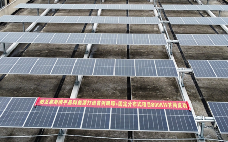 In 2022, the country's first Powernice and JinkoSolar to build an 800KW tracking + fixed distributed project successfully connected to the grid!