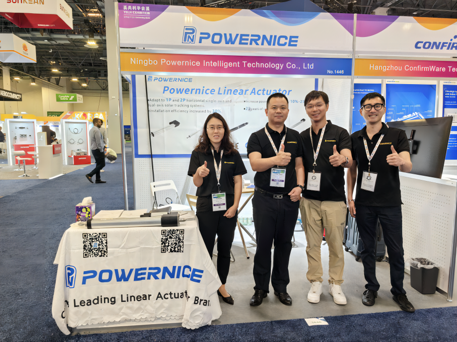 Powernice launches linear actuators and dampers at the RE+ exhibition in the United States.