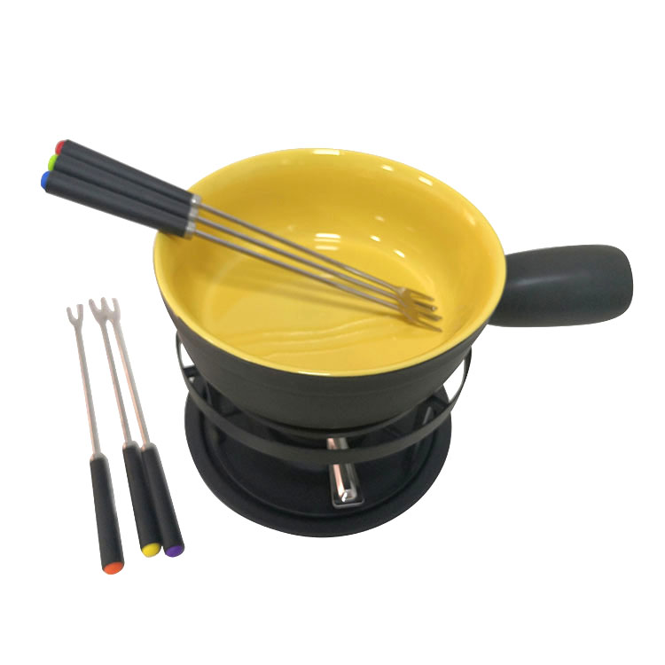 emotioneel Verscheidenheid Grondig Colorful Enameled Cheese Fondue Set Red Pot supplier and manufacturer -  China factory - Guangzhou Y F Hardware Co., Ltd.
