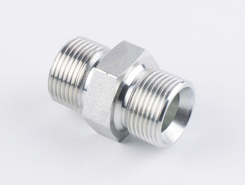 HYDRAULIC STRAIGHT CONNECTOR  BSP MALE DOUBLE USE FOR 60° CONE SEAT OR BONDED SEAL 1B