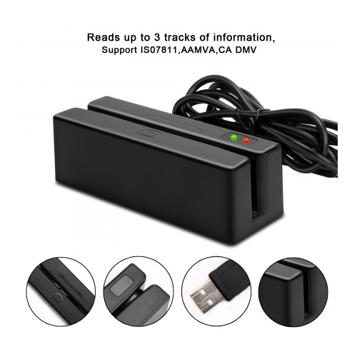 MSR100 Magnetic Reader USB Interface 3-Track Hi-co For read the card information
