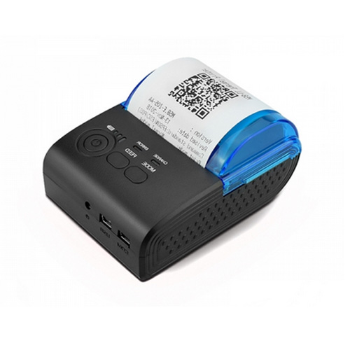 How does the Portable Mini Android Bluetooth Printer connect to Bluetooth?