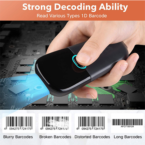 1D Mini Wireless logistics tags Handheld Barcode Scanner