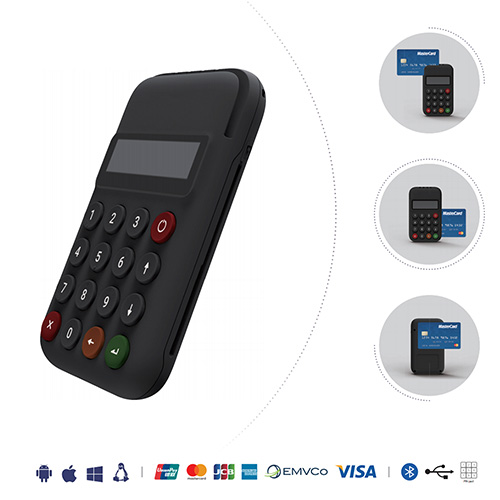 QPOS Cute Credit Card Chip Reader Writer BT mpos with EMV PCI