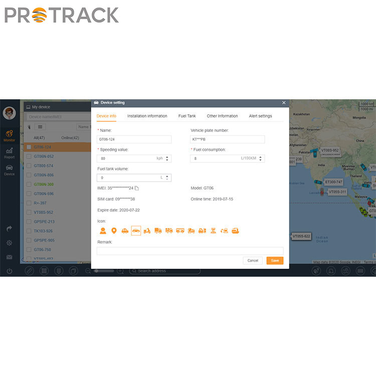 Vehicle Tracking System For Vehicle Tracker