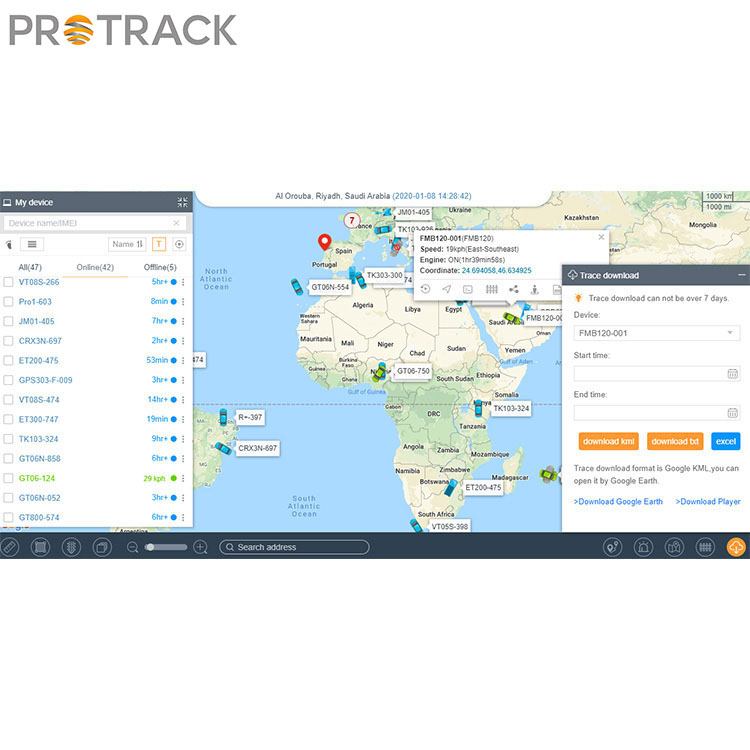 Tracking-softwareplatform ondersteunt meer dan 10000 apparaten