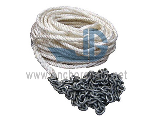 Anchor Rode 3-Strand Rope With Din766 Chain Galvanized