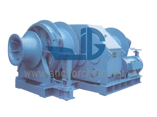 Hydraulic double (multiply) drums mooring winch