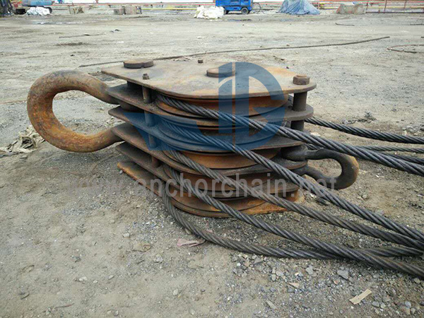 သင်္ဘောမေးရိုးအတွက် ZHC Series 6 Sheave Wire Rope Block
