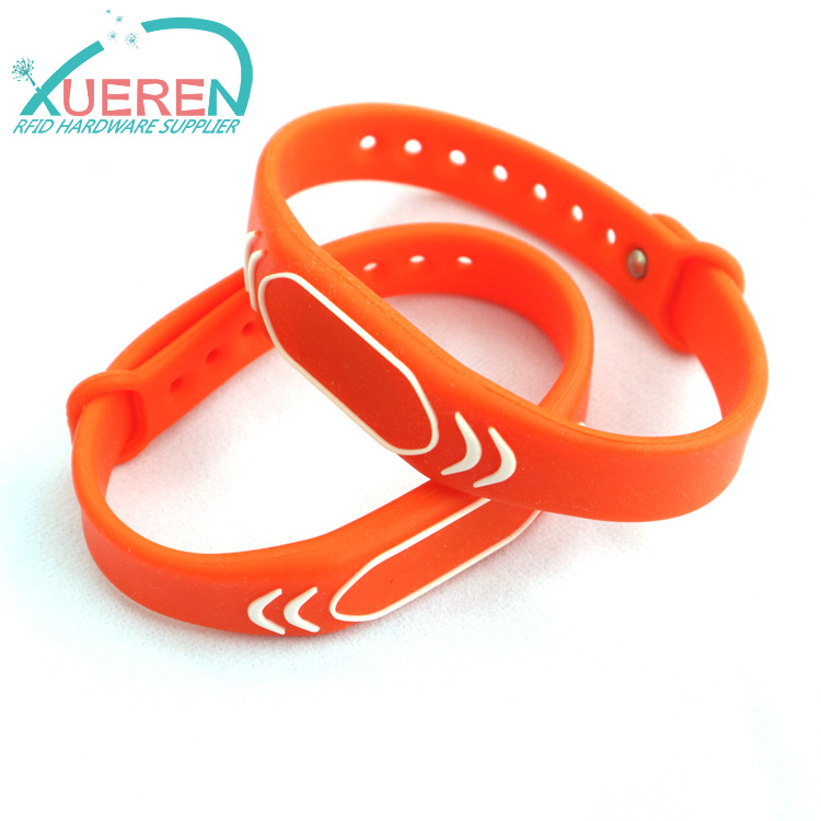 13.56MHZ RFID silicone wristband for water park