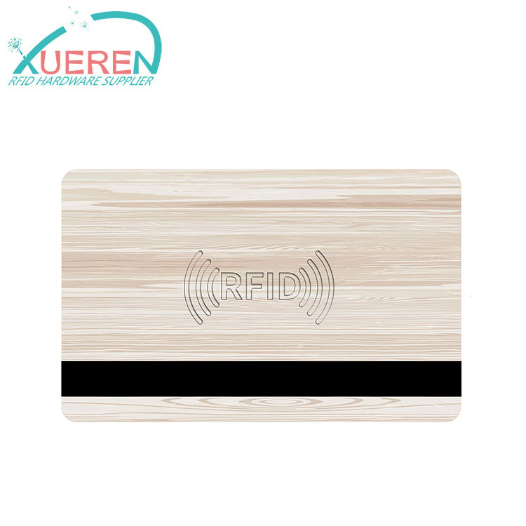 13.56Mhz RFID Magnetic stripe wood Card