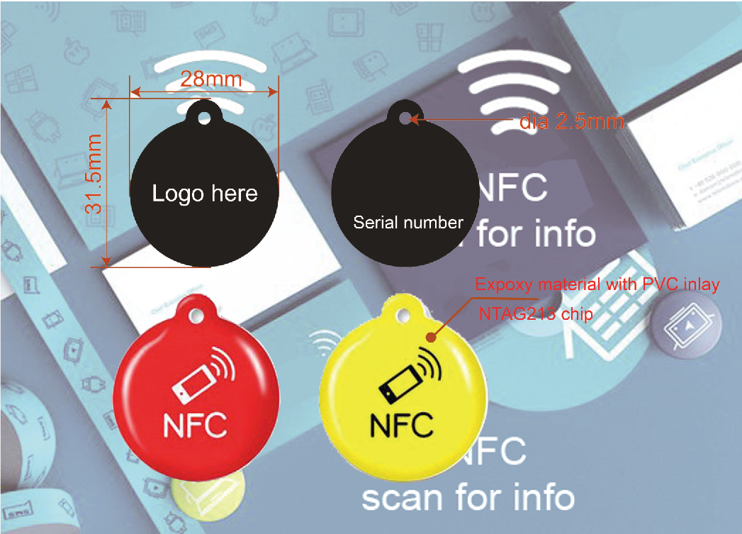 Epoxy NFC tag