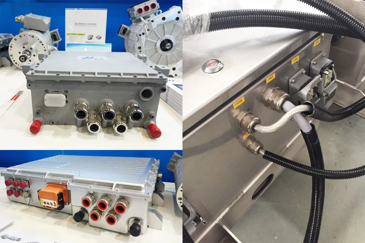 Metalkabelpakning i effektinstallationsdiagrammet til motoren