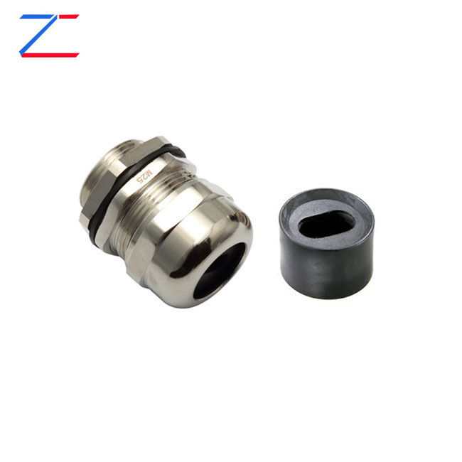 Flat-hole metal cable gland