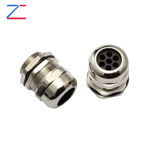 Multi-hole Metal cable gland (7 holes)