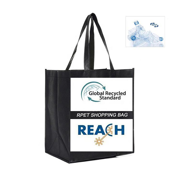 eco friendly stitchbond laminated rpet shopping bag