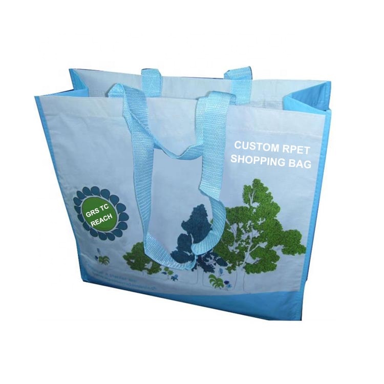 Sustainable material RPET shopping bag
