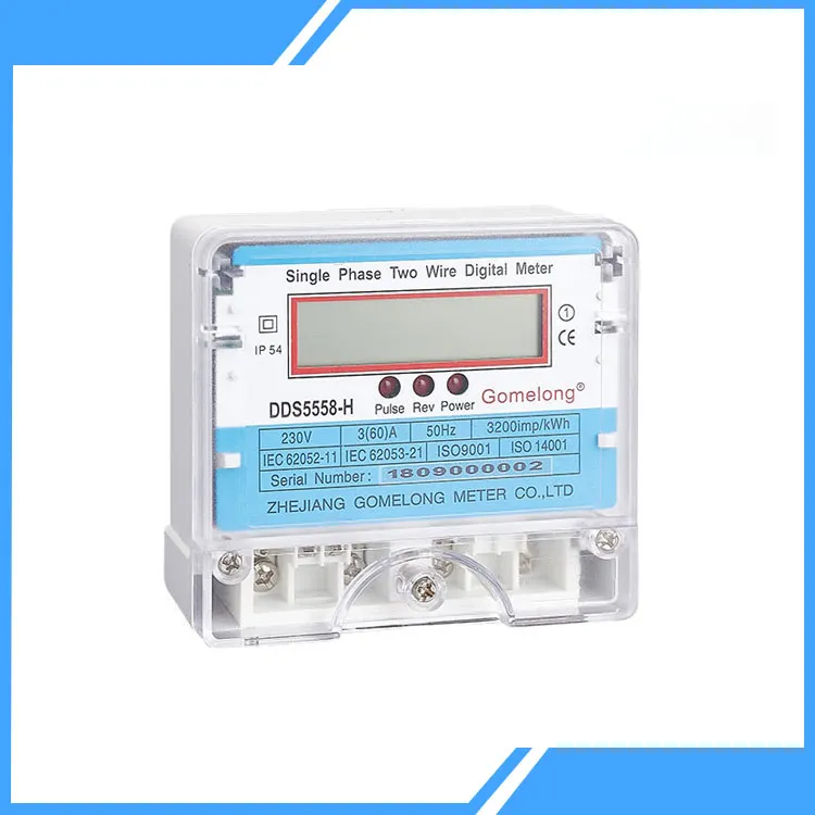 Single Phase Two Wire Electricity Energy Meter