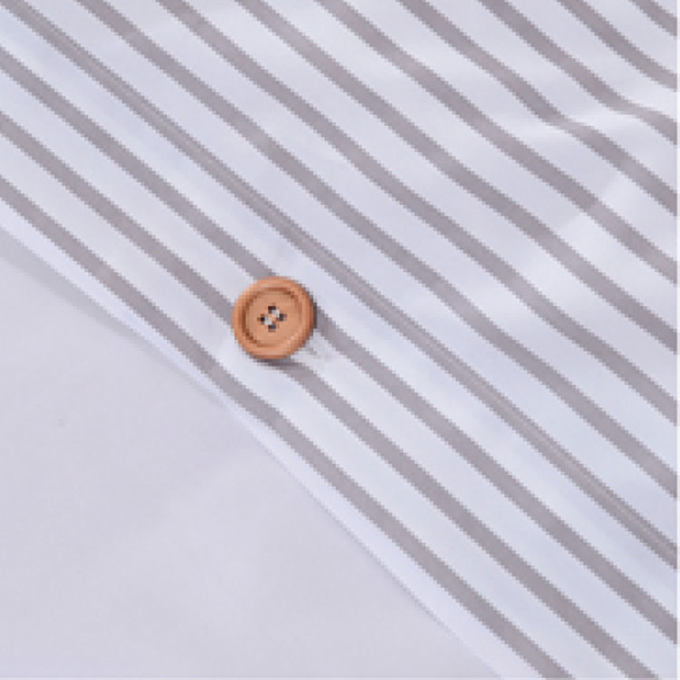 60S Cotton Simple Stripe Kit Coffee Color