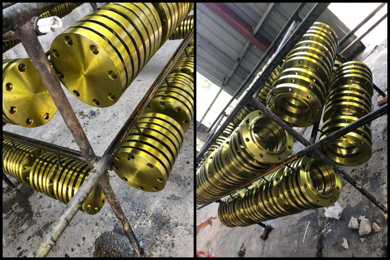 Yellow Paint Flanges as customized requirement