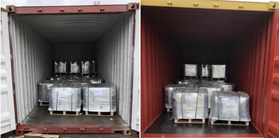 Two containers of Carbon Steel Flange S235JR EN1092-1 Type13 Slip on are shipped together!