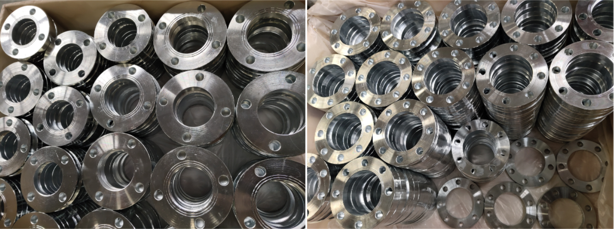 1800pcs Galvanized En1092 Forged Type 01A Pn10 Plate Pipe Flanges are completed!