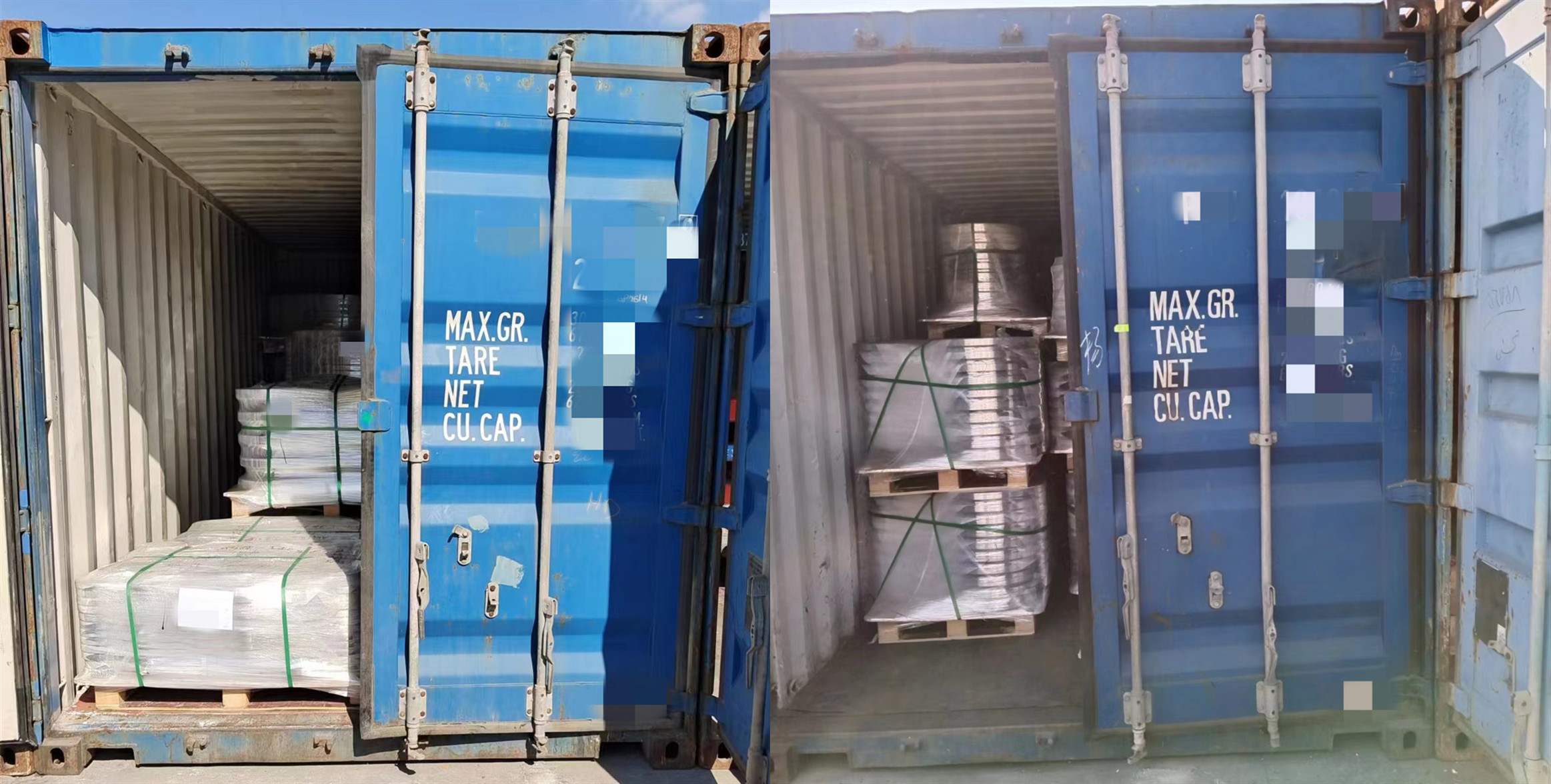 Two containers of Galvanized En1092 Forged Type 01A Pn10 Plate Pipe Flanges are shipped together!