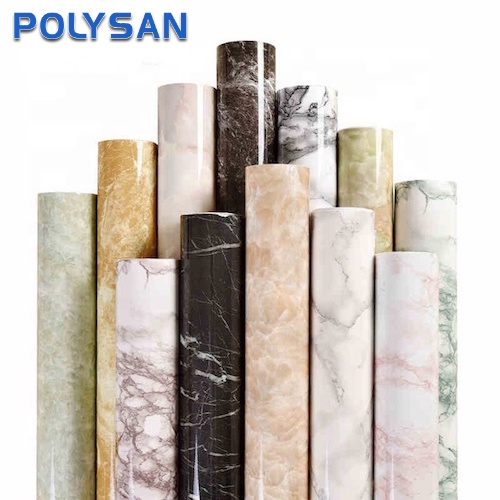 Sariling Adhesive Marble Texture na Nakalamina sa PVC Pandekorasyon na Vinyl Film