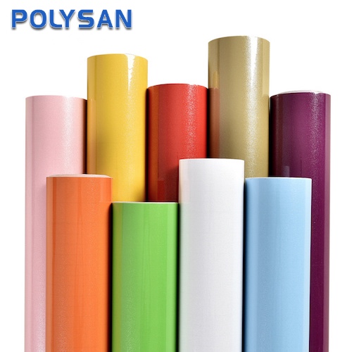 Samoprzylepna folia dekoracyjna z PVC do laminowania w jednolitym kolorze