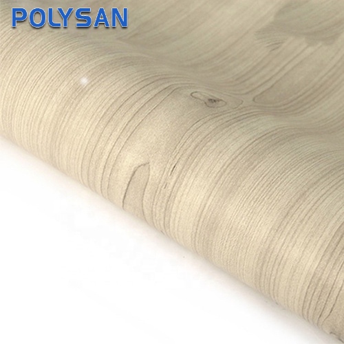 Selvklæbende trækorn lamineret PVC dekorativ vinylfilm