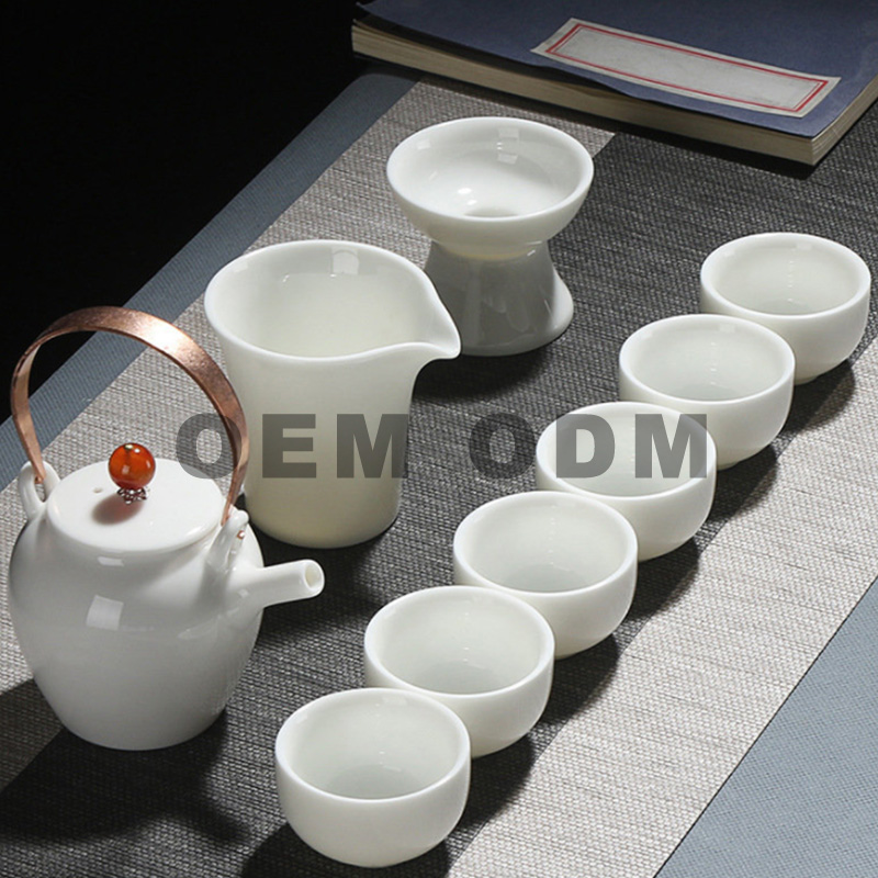 Newest White Porcelain Tea Set