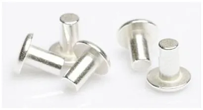 silver rivets used in relay switches