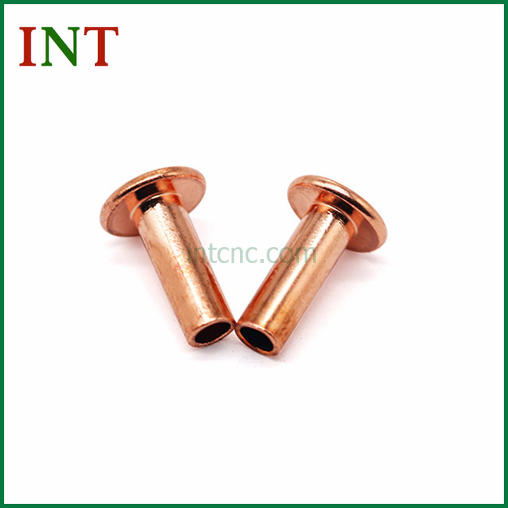 Hollow copper rivet