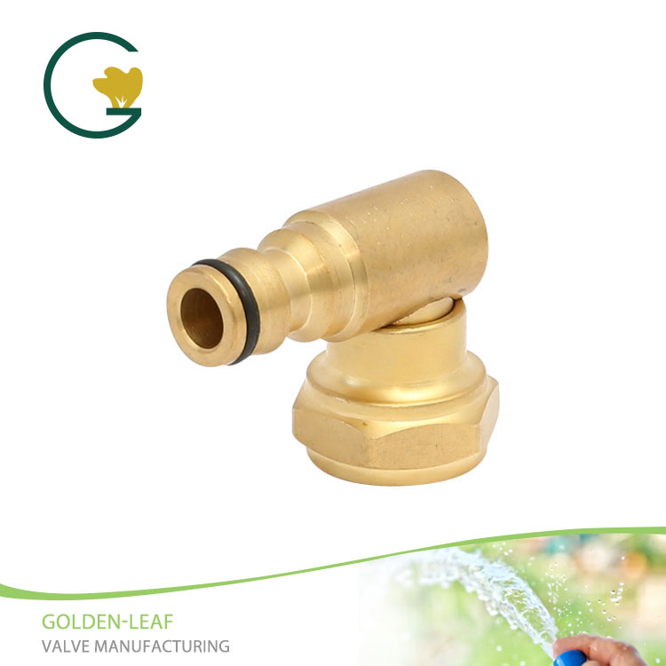 360 Degree Swivel Hose Connector With Brass Female Octagon Collar