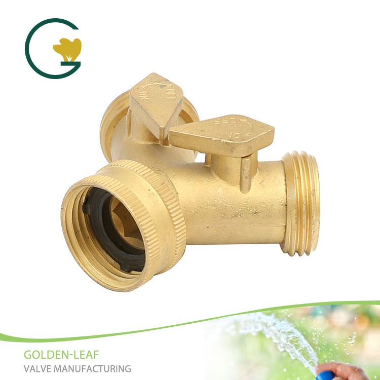 Brass 2-way na shut-off Valve With On-off Switch Handle