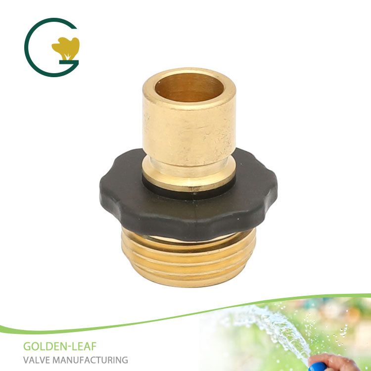 Brass Male Garden Hose Quick Connect Fitting With Rubber