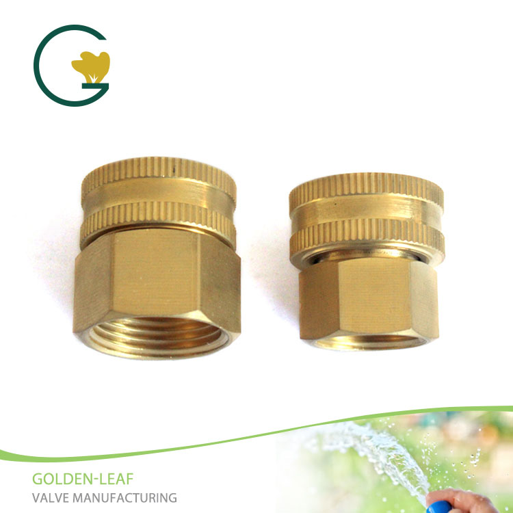 Dual Babae Brass Swivel Hose Connector