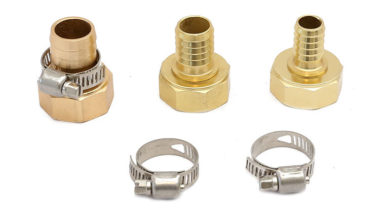 Female Aluminum Hose Coupling With Stainless Steel Clamp