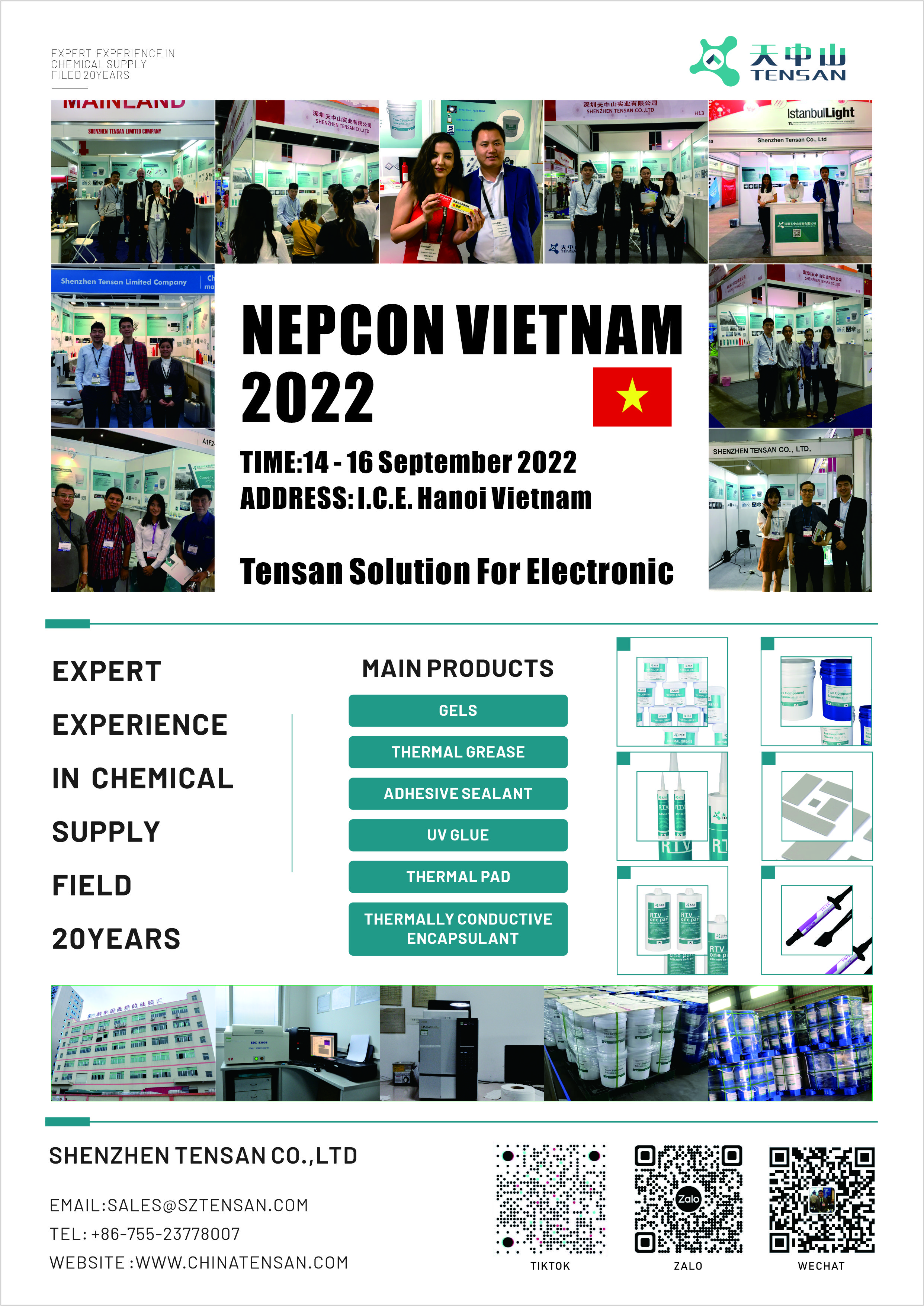 TENSAN will be in NEPCON Vietnam exhibition this Sep!
