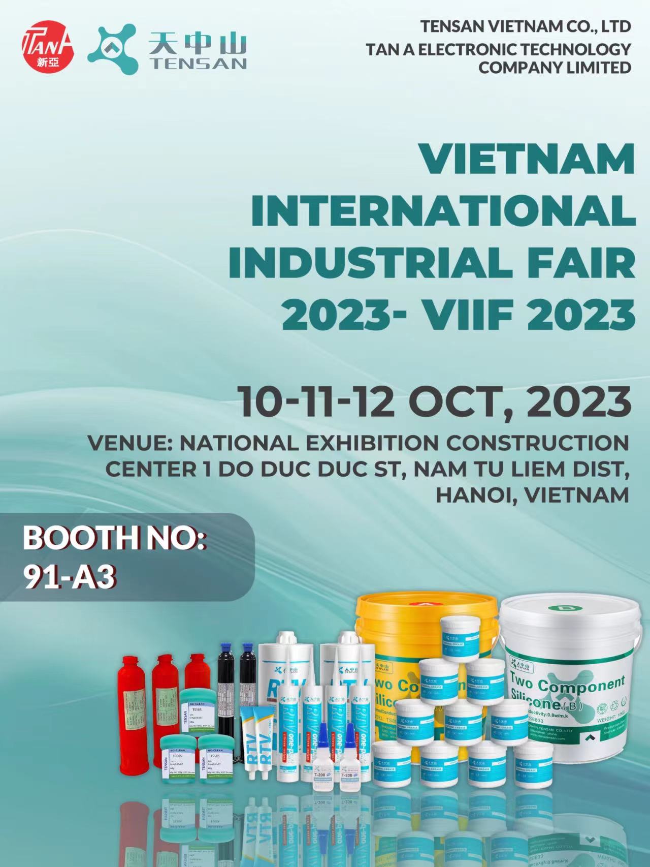 TENSAN participated in the 29th International Industrial Exhibition in Vietnam to showcase the charm of adhesives and hardware accessories