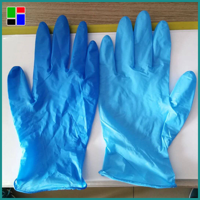 Sarung tangan PVC Ujian Bebas Bubuk Transparan